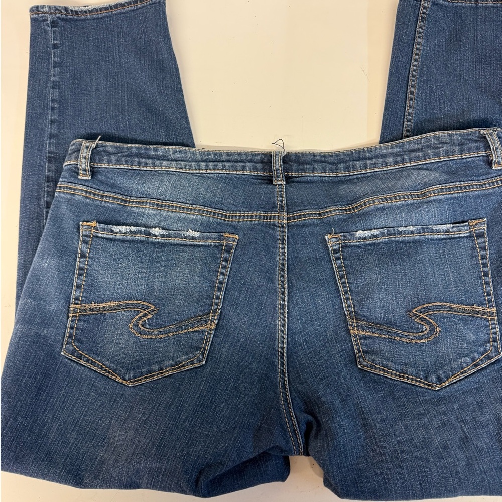 Silver Jeans Women's “Sam” Distressed Denim Skinny Jeans